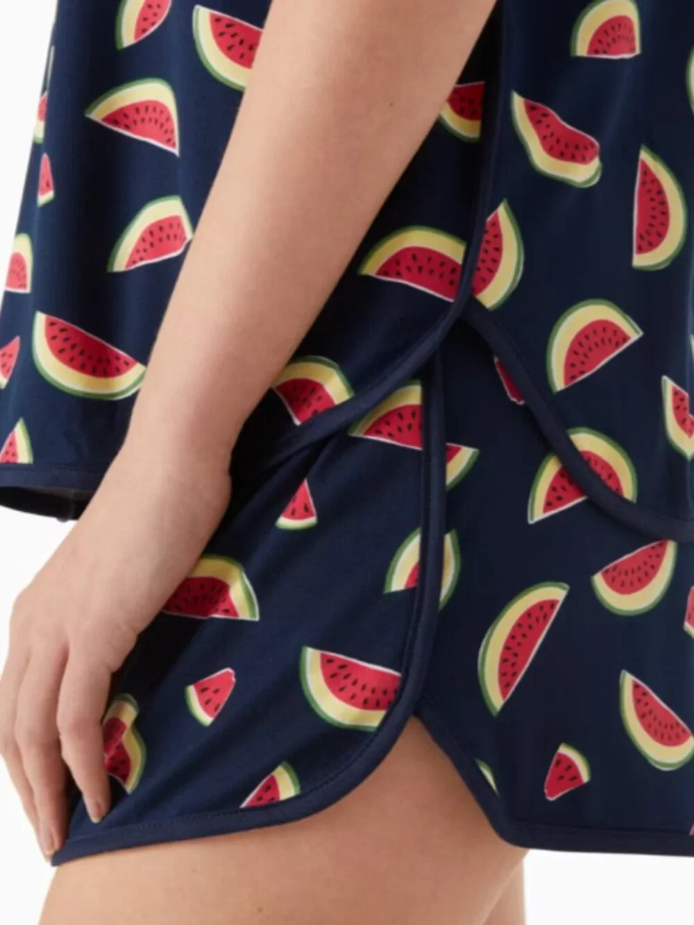 Kate Spade Watermelon Two Piece Pajama Set Size Large Jersey Knit Cozy Travel